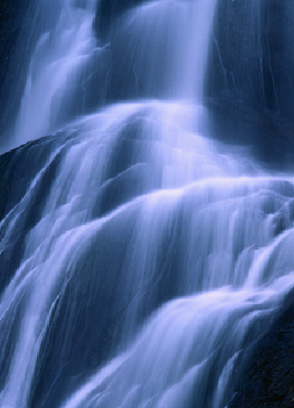 Blue waterfall